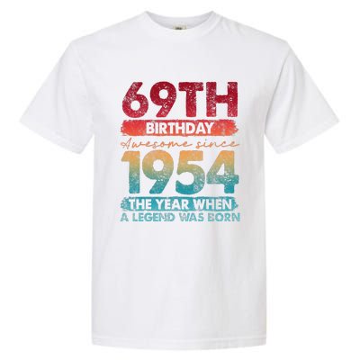 Vintage 1954 69 Year Old Gifts Limited Edition 69th Birthday Garment-Dyed Heavyweight T-Shirt