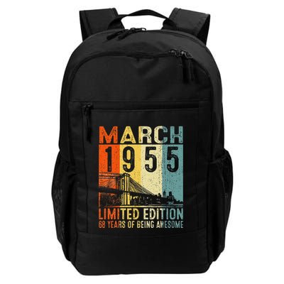 Vintage 1955 68 Yrs Old Made In March 1955 68th Birthday Backpack