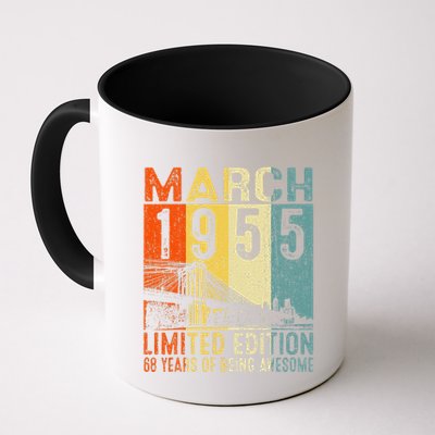 Vintage 1955 68 Yrs Old Made In March 1955 68th Birthday Mug