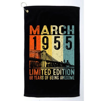 Vintage 1955 68 Yrs Old Made In March 1955 68th Birthday Golf Towel