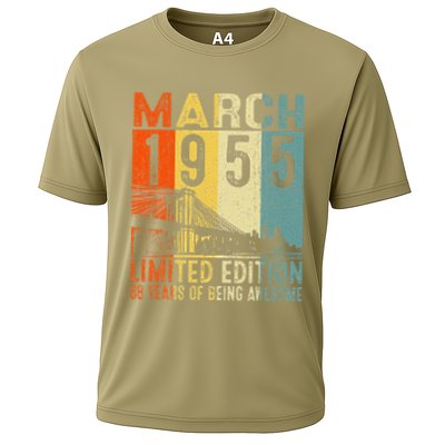 Vintage 1955 68 Yrs Old Made In March 1955 68th Birthday Cooling Performance Crew T-Shirt