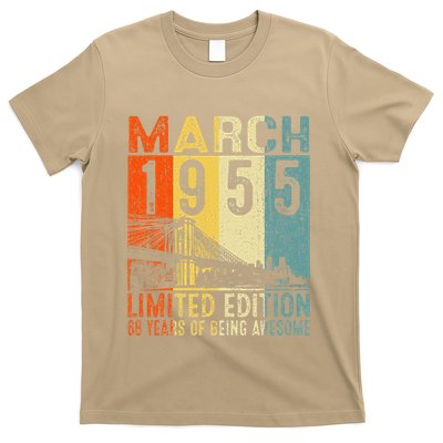 Vintage 1955 68 Yrs Old Made In March 1955 68th Birthday T-Shirt