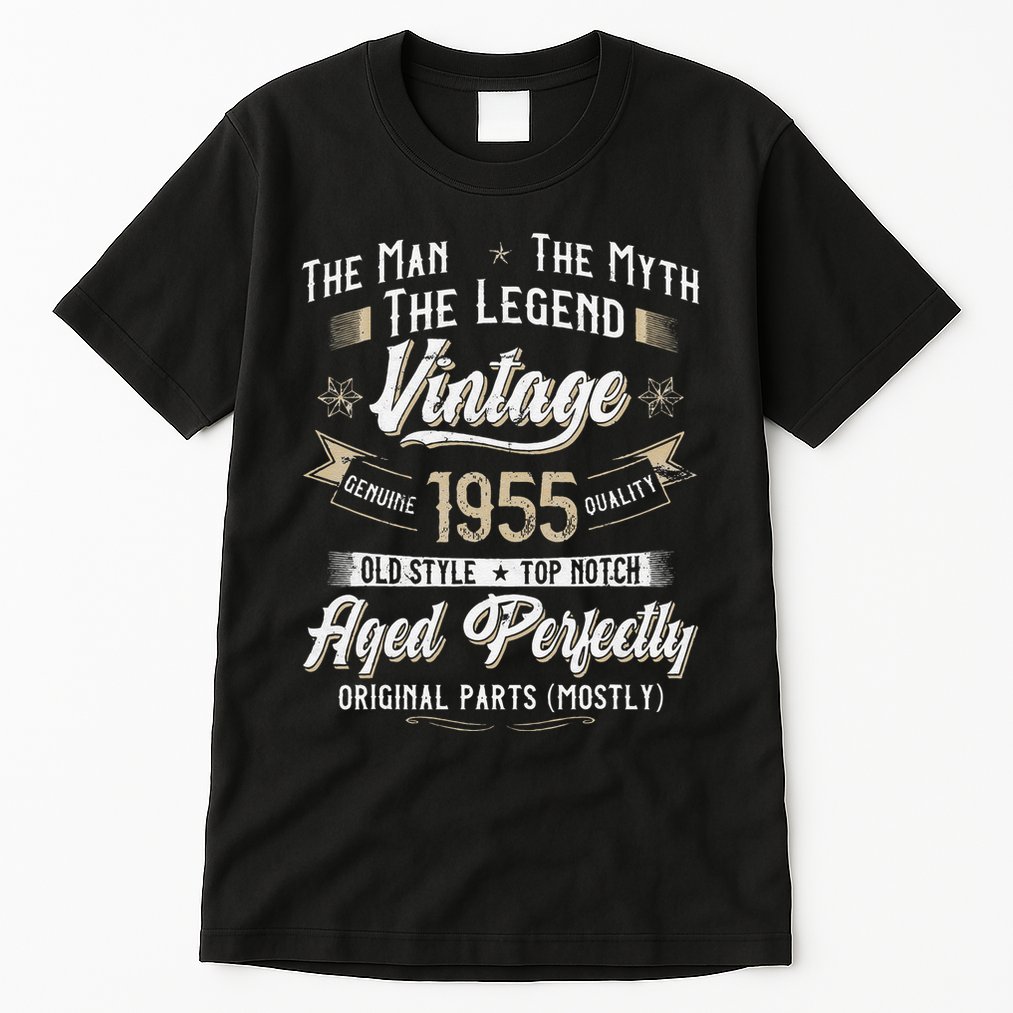 Vintage 1955 68th Birthday Gift 68 Years Old Tall T-Shirt