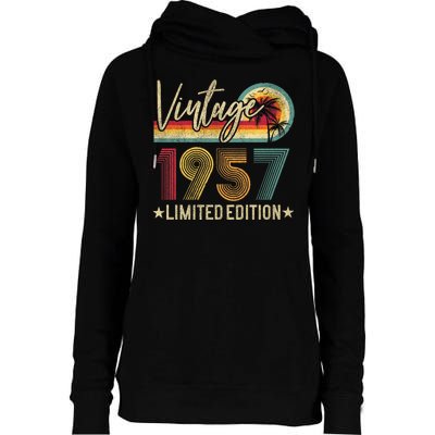 Vintage 1957 67th Birthday 67 Years Old Limited Edition Womens Funnel Neck Pullover Hood