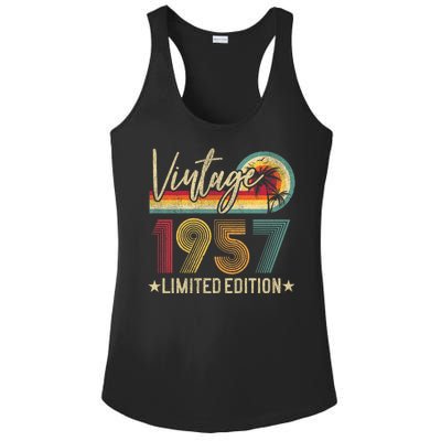 Vintage 1957 67th Birthday 67 Years Old Limited Edition Ladies PosiCharge Competitor Racerback Tank