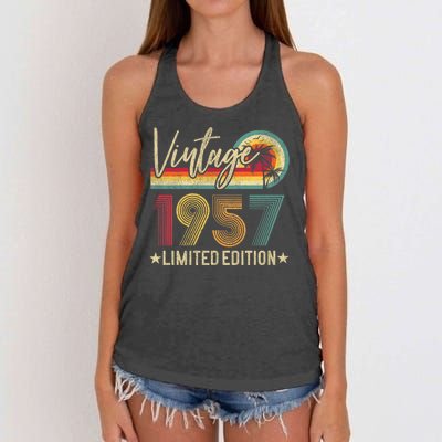 Vintage 1957 67th Birthday 67 Years Old Limited Edition Women's Knotted Racerback Tank