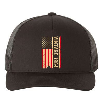 Vintage 1964 60th Birthday Gifts 60 Years Old American Flag Yupoong Adult 5-Panel Trucker Hat