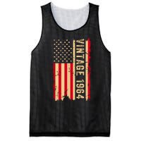 Vintage 1964 60th Birthday Gifts 60 Years Old American Flag Mesh Reversible Basketball Jersey Tank