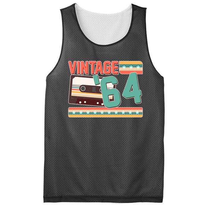 Vintage 1964 60th Birthday Cassette Tape Mesh Reversible Basketball Jersey Tank