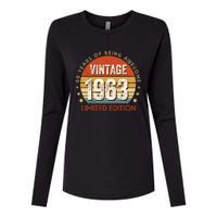 Vintage 1963 60th Birthday 60 Year Old Gifts Womens Cotton Relaxed Long Sleeve T-Shirt