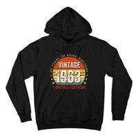 Vintage 1963 60th Birthday 60 Year Old Gifts Hoodie