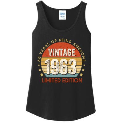 Vintage 1963 60th Birthday 60 Year Old Gifts Ladies Essential Tank