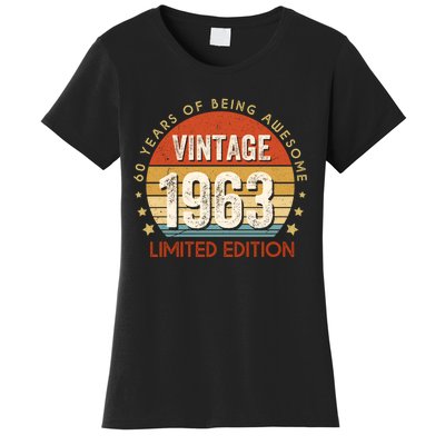 Vintage 1963 60th Birthday 60 Year Old Gifts Women's T-Shirt