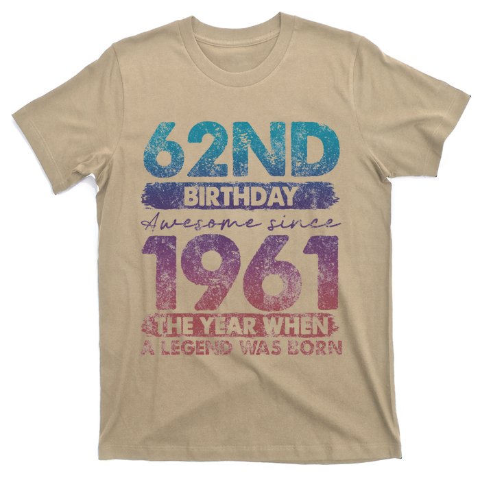 Vintage 1961 62 Year Old Gifts Limited Edition 62nd Birthday Cute T-Shirt