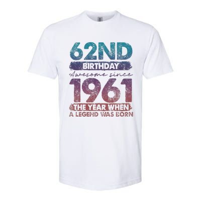 Vintage 1961 62 Year Old Gifts Limited Edition 62nd Birthday Cute Softstyle® CVC T-Shirt