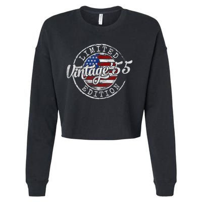 Vintage 1955 70th Birthday 70 Year Old Cropped Pullover Crew