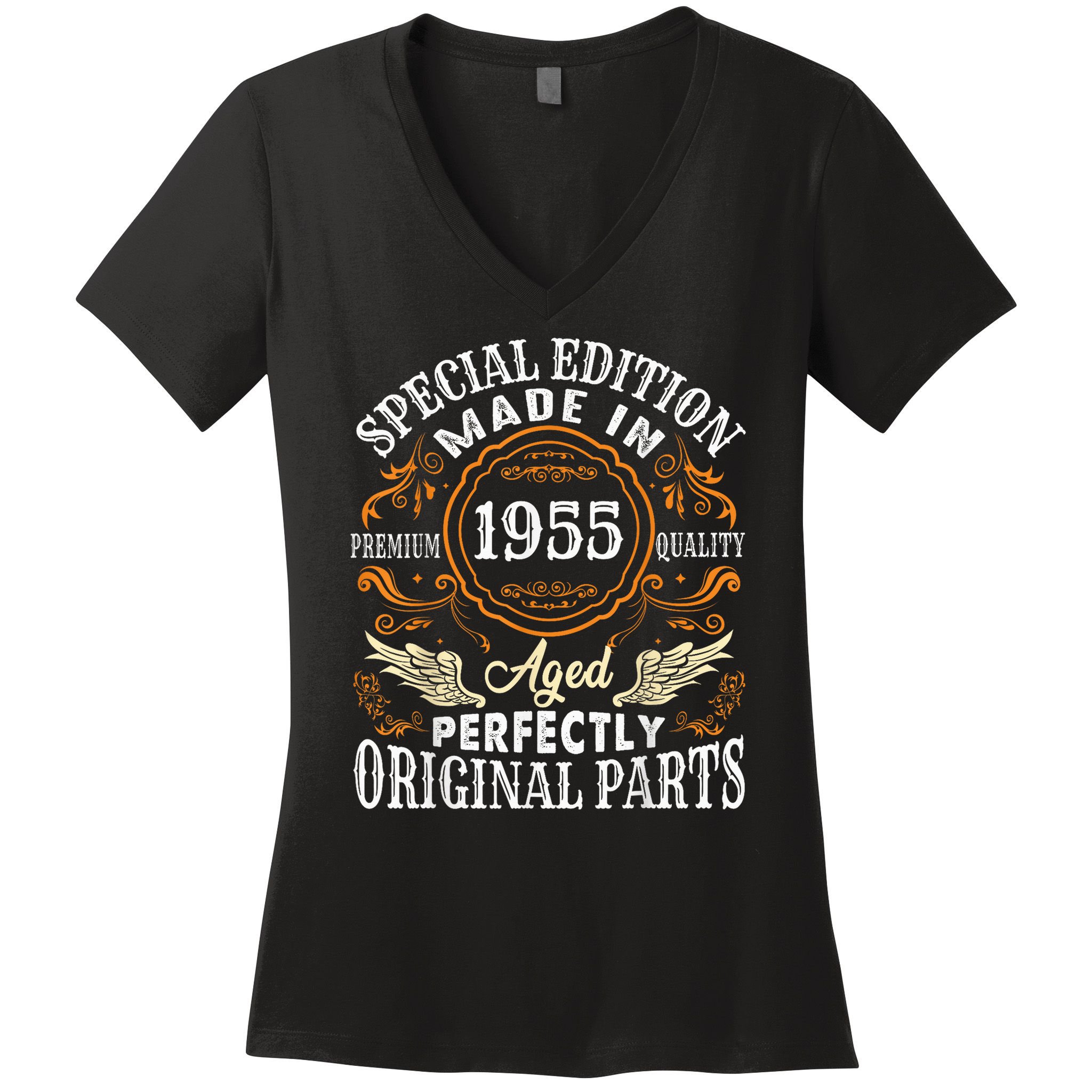 Vintage 1955 70th Birthday 70 Years Old Women's V-Neck T-Shirt