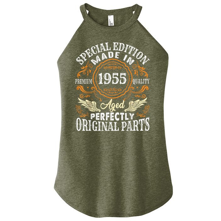 Vintage 1955 70th Birthday 70 Years Old Women's Perfect Tri Rocker Tank
