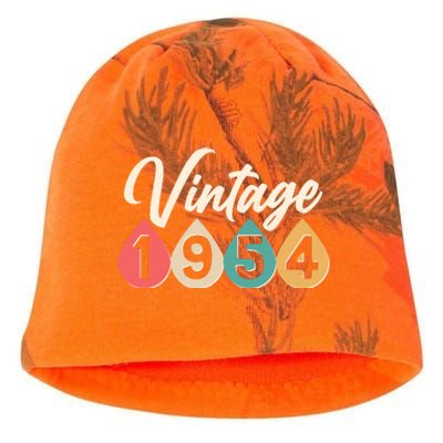 Vintage 1954 70th Birthday Retro Teardrop Design Kati - Camo Knit Beanie