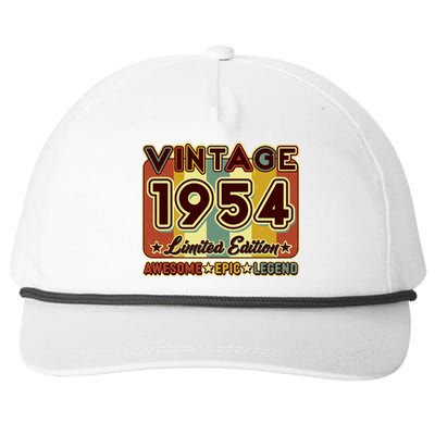 Vintage 1954 70th Birthday Limited Edition Awesome Epic Legend Snapback Five-Panel Rope Hat