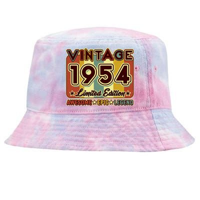 Vintage 1954 70th Birthday Limited Edition Awesome Epic Legend Tie-Dyed Bucket Hat