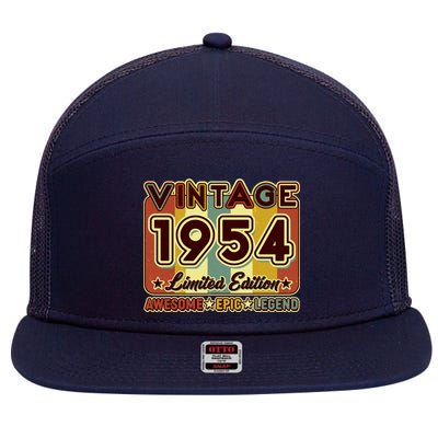 Vintage 1954 70th Birthday Limited Edition Awesome Epic Legend 7 Panel Mesh Trucker Snapback Hat