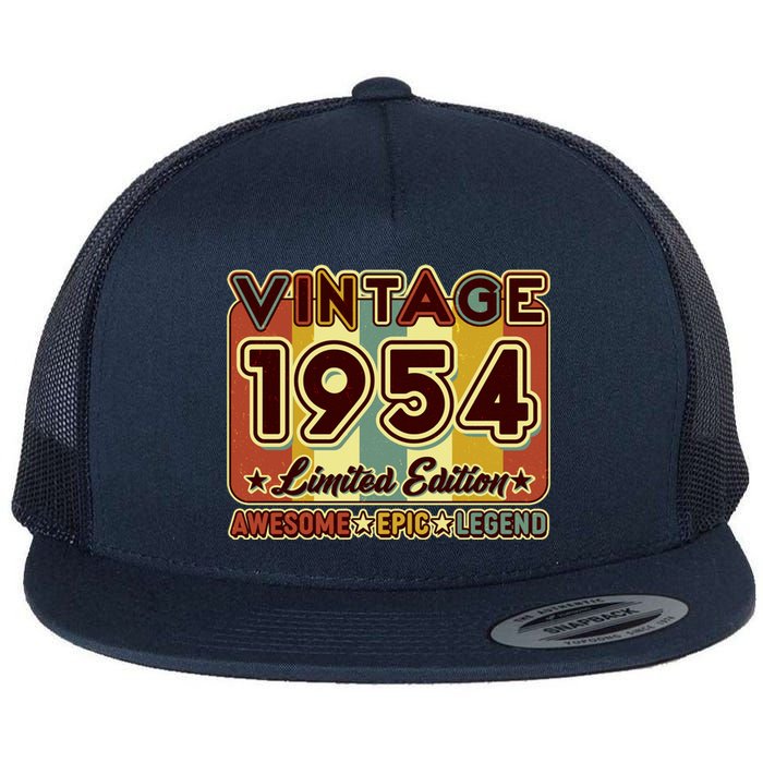 Vintage 1954 70th Birthday Limited Edition Awesome Epic Legend Flat Bill Trucker Hat