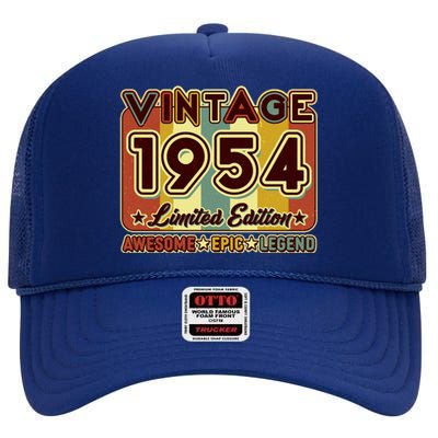 Vintage 1954 70th Birthday Limited Edition Awesome Epic Legend High Crown Mesh Back Trucker Hat