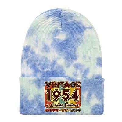 Vintage 1954 70th Birthday Limited Edition Awesome Epic Legend Tie Dye 12in Knit Beanie