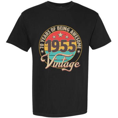 Vintage 1955 70 Years Of Being Awesome Garment-Dyed Heavyweight T-Shirt