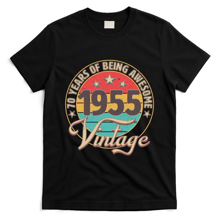Vintage 1955 70 Years Of Being Awesome T-Shirt