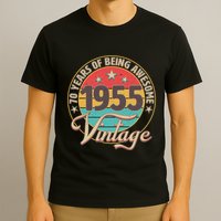 Vintage 1955 70 Years Of Being Awesome T-Shirt