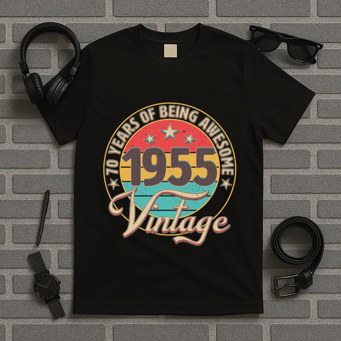 Vintage 1955 70 Years Of Being Awesome T-Shirt