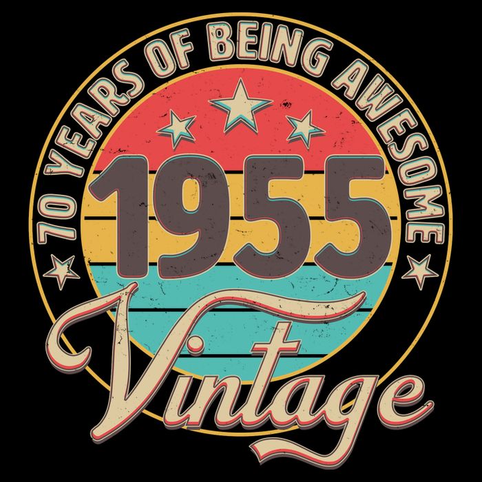 Vintage 1955 70 Years Of Being Awesome T-Shirt