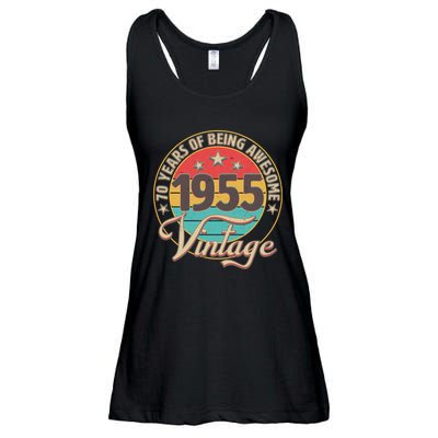 Vintage 1955 70 Years Of Being Awesome Ladies Essential Flowy Tank
