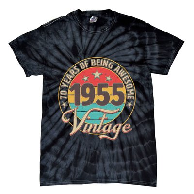 Vintage 1955 70 Years Of Being Awesome Tie-Dye T-Shirt