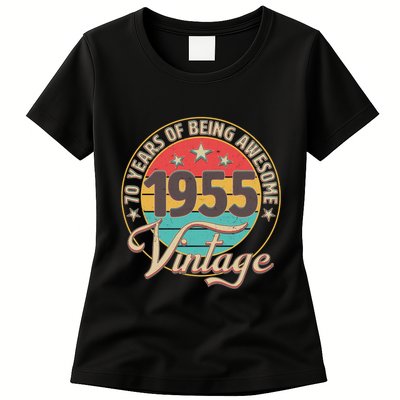 Vintage 1955 70 Years Of Being Awesome Womens T-Shirt