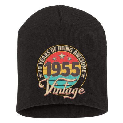 Vintage 1955 70 Years Of Being Awesome Short Acrylic Beanie