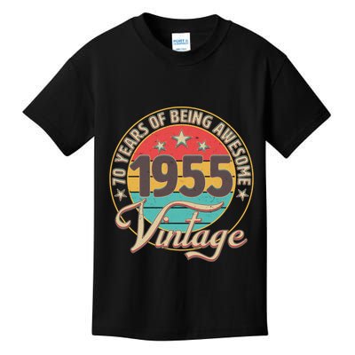 Vintage 1955 70 Years Of Being Awesome Kids T-Shirt