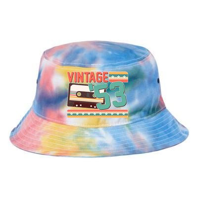 Vintage 1953 70th Birthday Cassette Tape Tie Dye Newport Bucket Hat