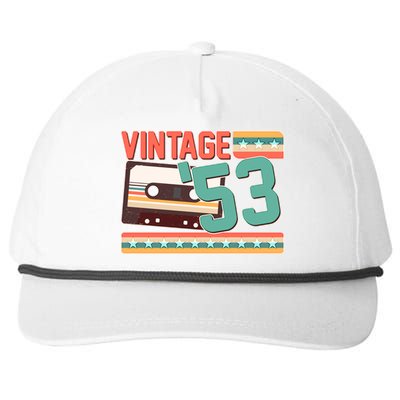 Vintage 1953 70th Birthday Cassette Tape Snapback Five-Panel Rope Hat