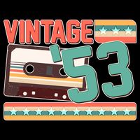 Vintage 1953 70th Birthday Cassette Tape Tie-Dye T-Shirt