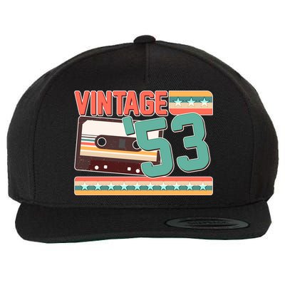 Vintage 1953 70th Birthday Cassette Tape Wool Snapback Cap