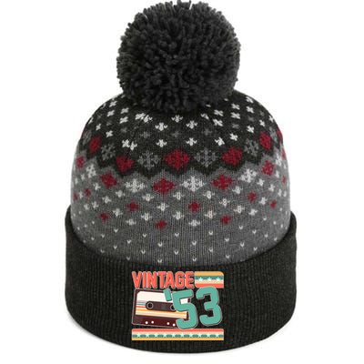 Vintage 1953 70th Birthday Cassette Tape The Baniff Cuffed Pom Beanie