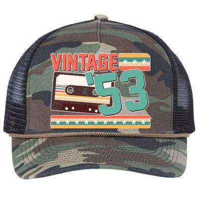 Vintage 1953 70th Birthday Cassette Tape Retro Rope Trucker Hat Cap