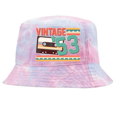 Vintage 1953 70th Birthday Cassette Tape Tie-Dyed Bucket Hat