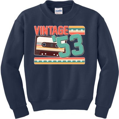 Vintage 1953 70th Birthday Cassette Tape Kids Sweatshirt