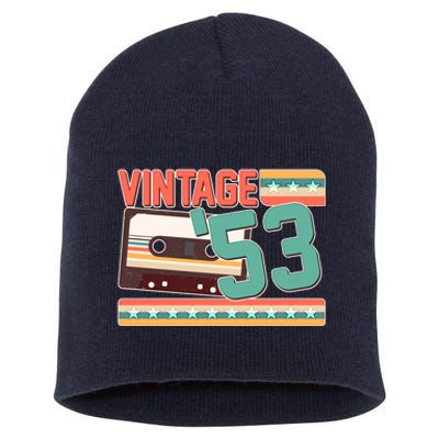 Vintage 1953 70th Birthday Cassette Tape Short Acrylic Beanie