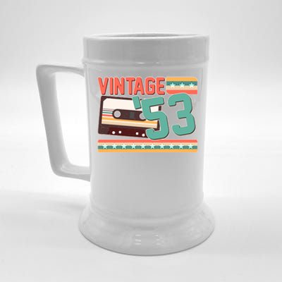 Vintage 1953 70th Birthday Cassette Tape Beer Stein