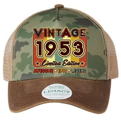 Vintage 1953 70th Birthday Limited Edition Awesome Epic Legend Legacy Tie Dye Trucker Hat